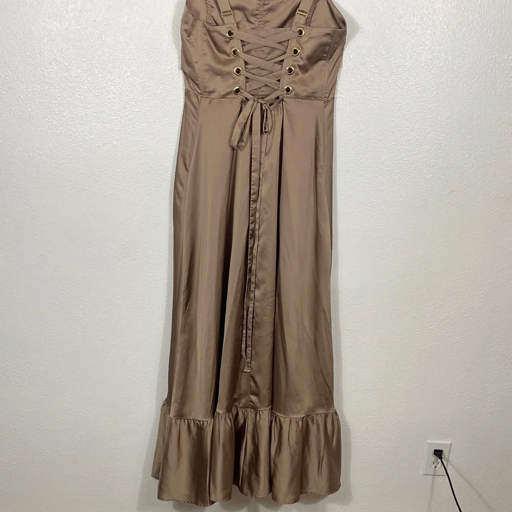 Show Me Your MuMu Tan Maxi Dress Size L - Picture 9 of 16